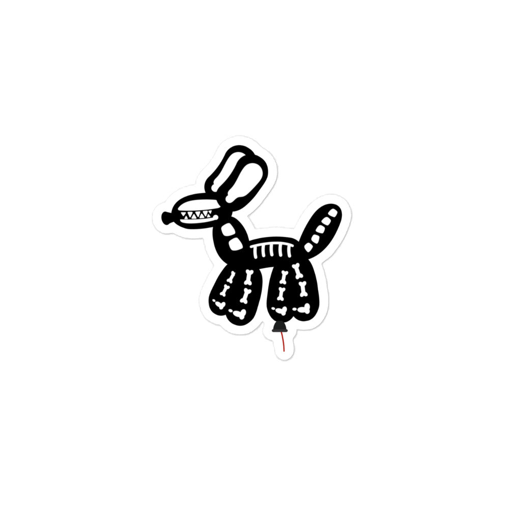 Skeleton Balloon Dog Sticker