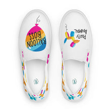 Load image into Gallery viewer, &quot;Party Animal/Balloon Boss&quot; Women’s slip-on canvas shoes
